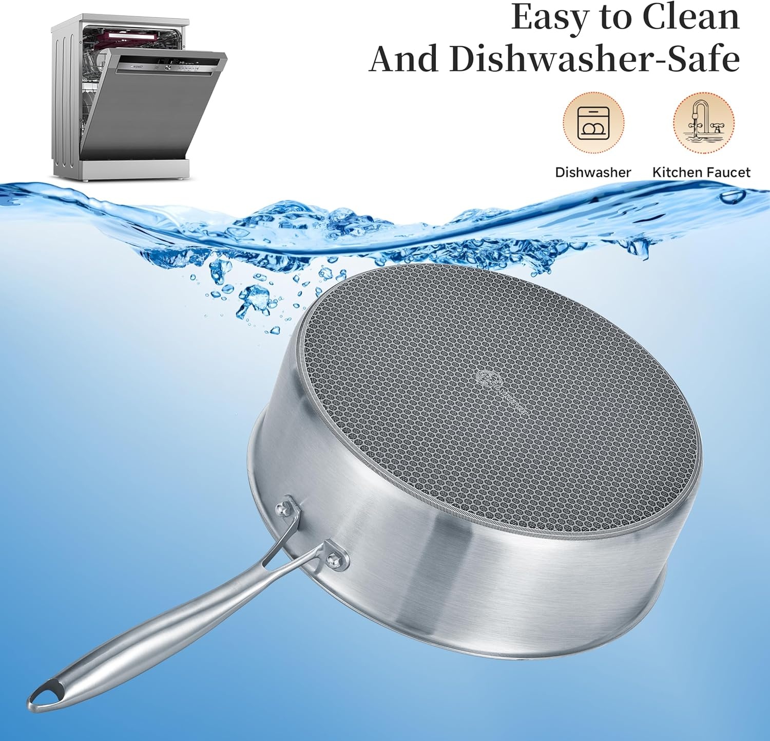 image:imageLOLYKITCH 12 Inch Deep Frying Pan with Lid Nonstick 5QT TriPly Stainless Steel Saut Pan with Ceramic Coating PFOA amp PFOS Free Induction Cooking Skillet Dishwasher and Oven Safe7 QT with Lid