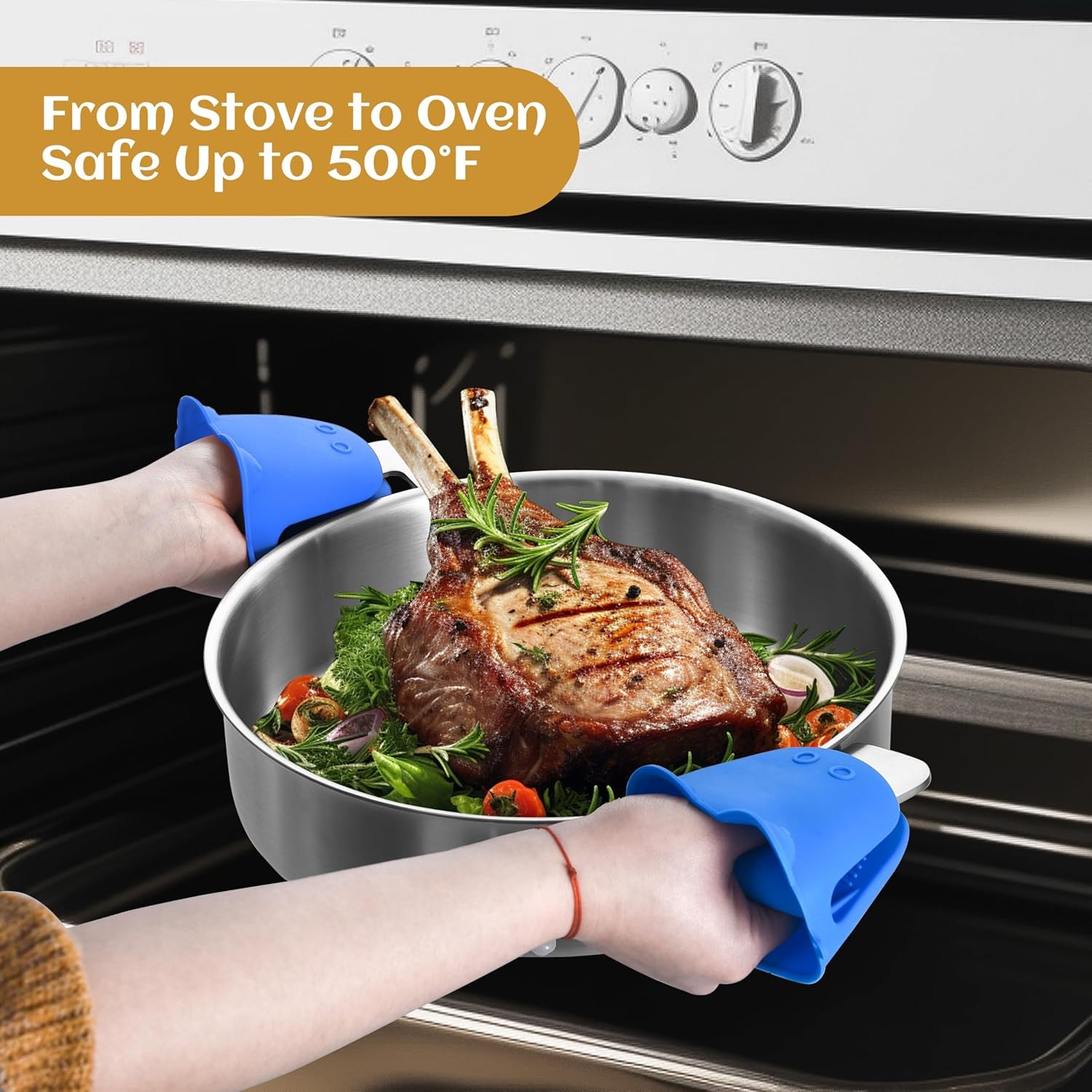 image:imageLOLYKITCH 5 Quarts TriPly Stainless Steel Saut Pan wih Lid 12 Inch Deep Frying PanJumbo CookerInduction Cooking PanDishwasher and Oven SafeDetachable Handle12 Inch 6 QT